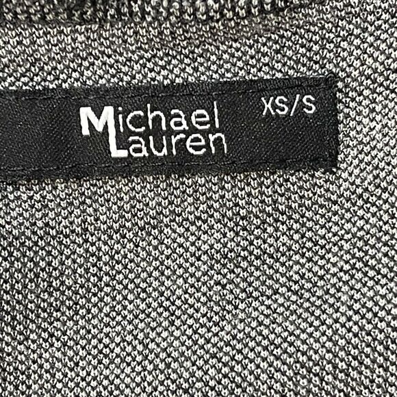 Michael Lauren XS/Small Batwing Sweater Stretch Long Sleeve Scoop Neck Geometric - Picture 7 of 9